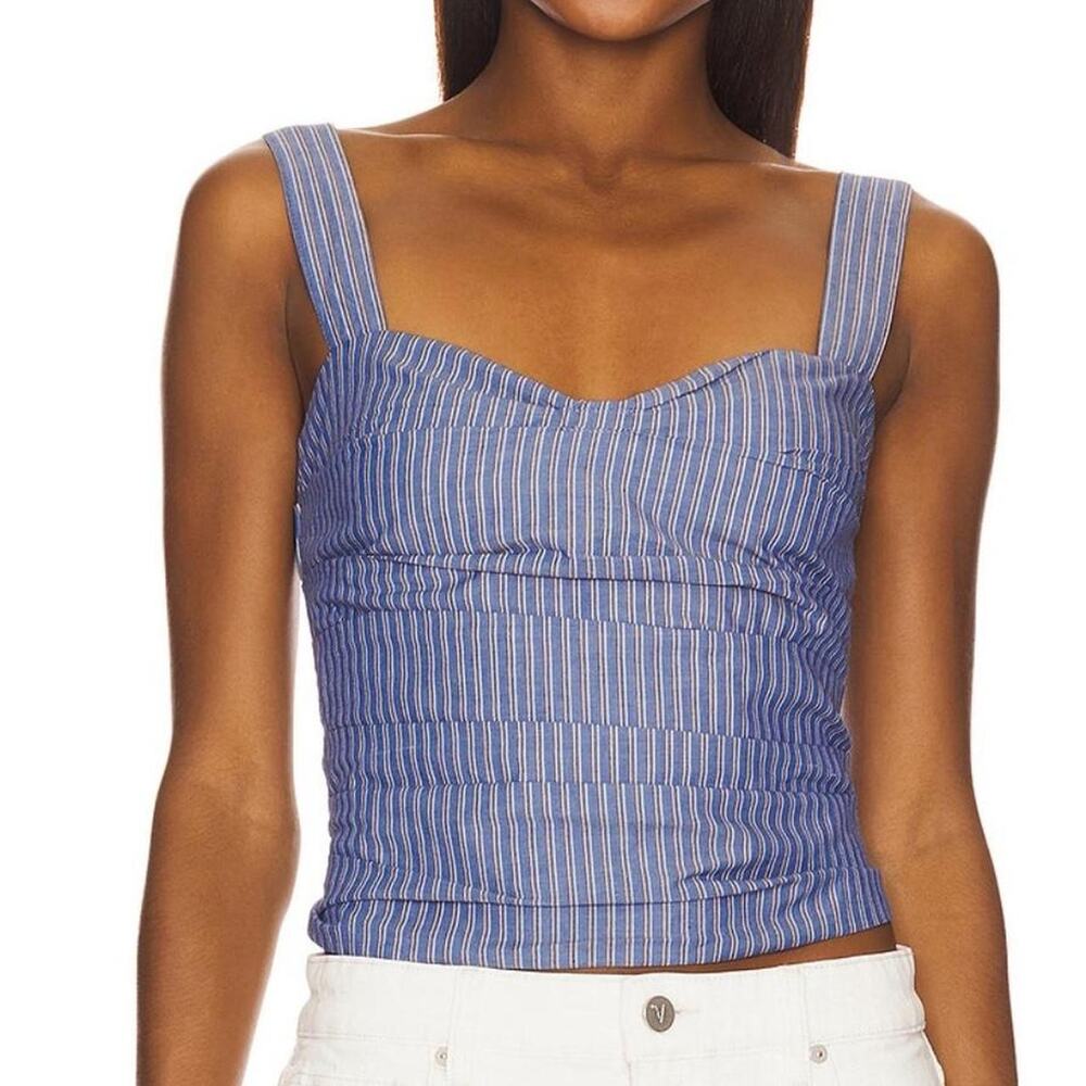 New Lioness cobain corset navy stripe